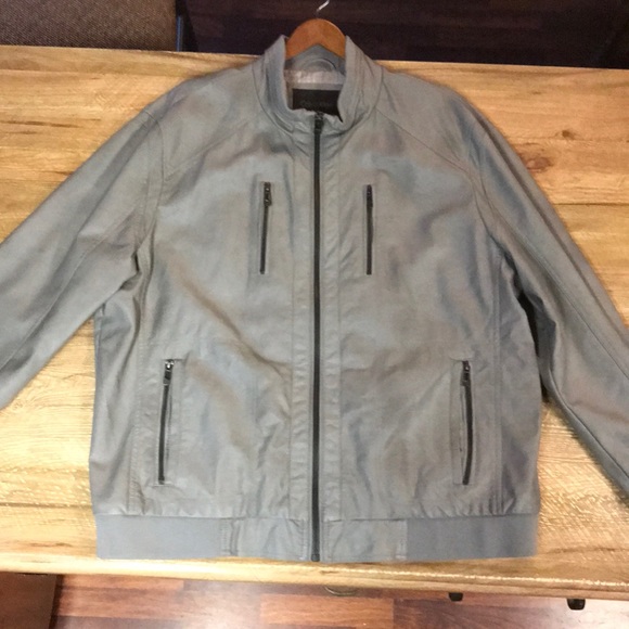 Calvin Klein faux leather motorcycle style jacket - Picture 1 of 6